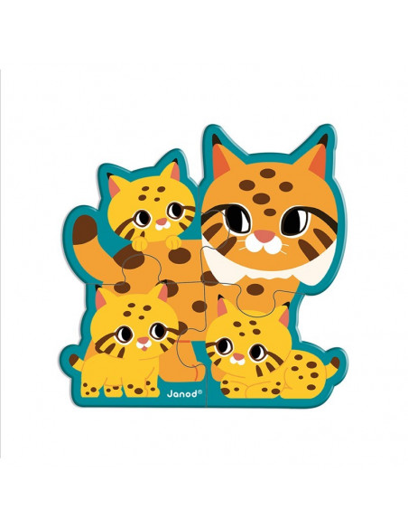 5 PUZLES EVOLUTIVOS ANIMALES - Janod J08625 5 PUZLES EVOLUTIVOS ANIMALES - Janod J08625