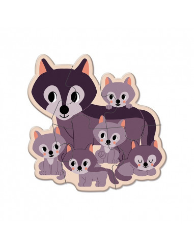 5 PUZLES EVOLUTIVOS ANIMALES - Janod J08625 5 PUZLES EVOLUTIVOS ANIMALES - Janod J08625