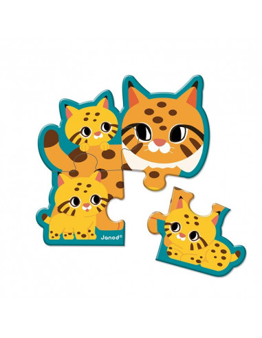 5 PUZLES EVOLUTIVOS ANIMALES - Janod J08625 5 PUZLES EVOLUTIVOS ANIMALES - Janod J08625