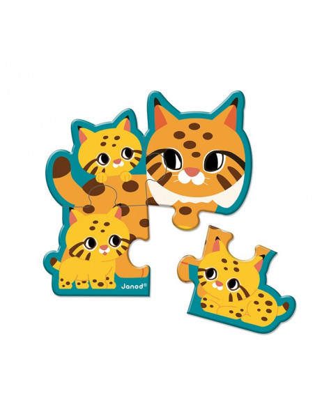 5 PUZLES EVOLUTIVOS ANIMALES - Janod J08625 5 PUZLES EVOLUTIVOS ANIMALES - Janod J08625