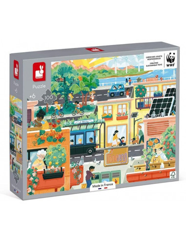 PUZLE CIUDAD VERDE 100 PIEZAS - Janod J08626