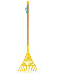 Rastrillo infantil jardineria de hoja grande happy garden - J03190