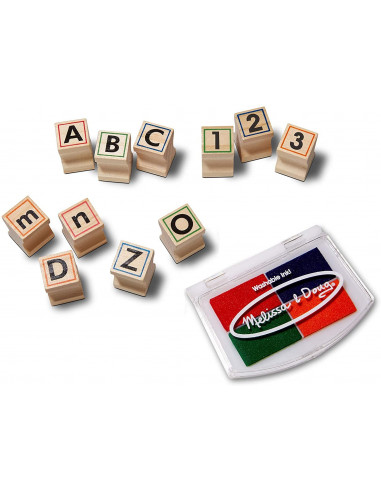 SELLOS ESTAMPAR ABC 123 MADERA - Melissa & Doug
