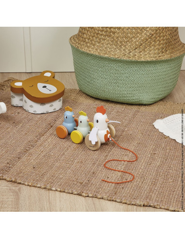 Juego de arrastre gallina y pollitos - Janod J08259 Juego de arrastre gallina y pollitos - Janod J08259