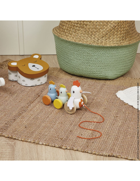 Juego de arrastre gallina y pollitos - Janod J08259 Juego de arrastre gallina y pollitos - Janod J08259