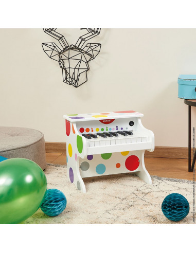 MI PRIMER PIANO ELECTRONICO DE MADERA - Janod J07618 MI PRIMER PIANO ELECTRONICO DE MADERA - Janod J07618