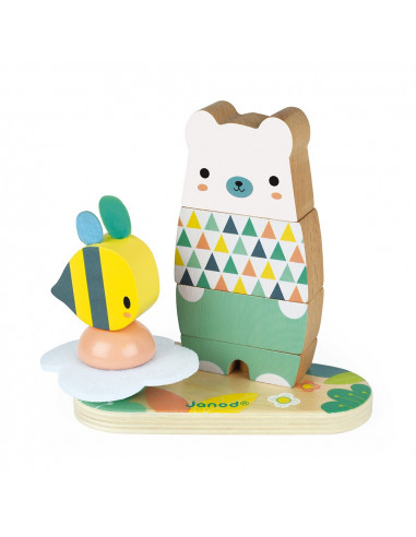 Juego para apilar osito en madera - Janod J05156