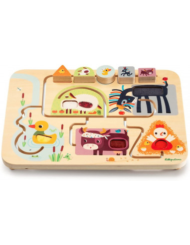 Juego sensorial granja laberinto - Liliputiens 83339