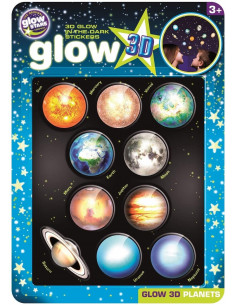 Pegatinas 3D planetas - The Glow all stars