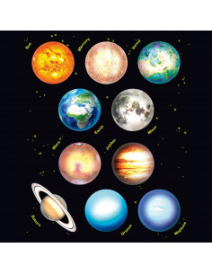 Pegatinas 3D planetas - The Glow all stars 2