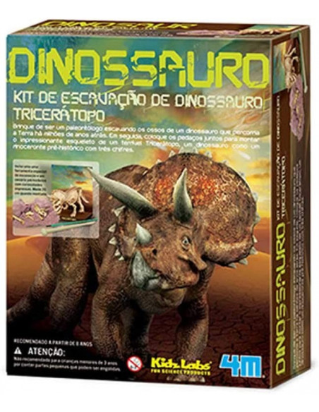 Juego de excavar esqueleto de Triceratops - 4M 30328