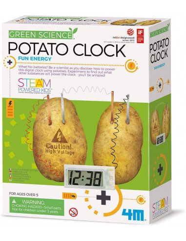 Juego de ciencia reloj de patata - 4M 303275 Juego de ciencia reloj de patata - 4M 303275