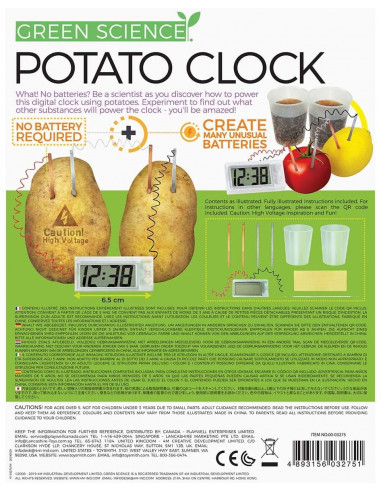 Juego de ciencia reloj de patata - 4M 303275 Juego de ciencia reloj de patata - 4M 303275