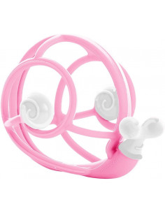 Leo el caracol - juguete mordedor y sonajero - Rosa - Cloud