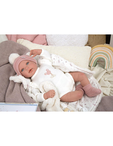 Muñeca reborn Arias 45 cm Ona c/manta... Muñeca reborn Arias 45 cm Ona c/manta...