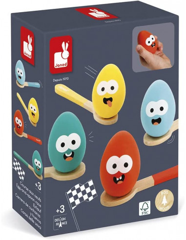 Carrera de cucharas y huevos - Janod... Carrera de cucharas y huevos - Janod...