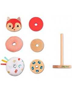 Pirámide Para Apilar Alice | Estimula Sentidos y Motricidad | Piezas de Madera | Juguete a Partir de 1 Año- Lilliputiens 83114 2