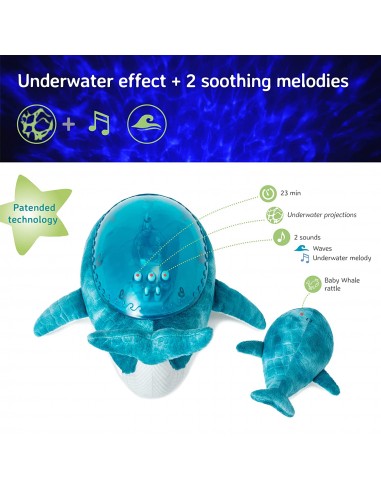 Peluche proyector ballena con sonidos...