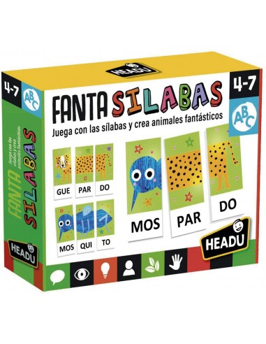 Juego de sílabas para formar palabras de animales Fantasilabas - Headu