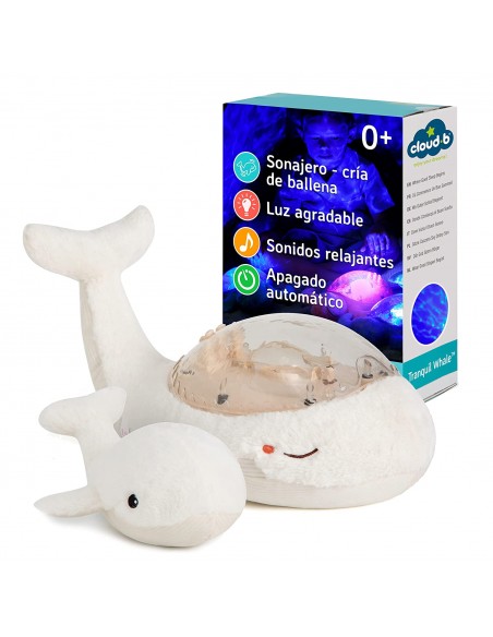 Peluche proyector ballena con sonidos relajantes aquamarine white- Cloud B 7901-WD Peluche proyector ballena con sonidos relajantes aquamarine white- Cloud B 7901-WD