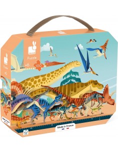 Aventura Prehistórica con el Puzle Panorámico Dino 100 piezas - Janod J05831