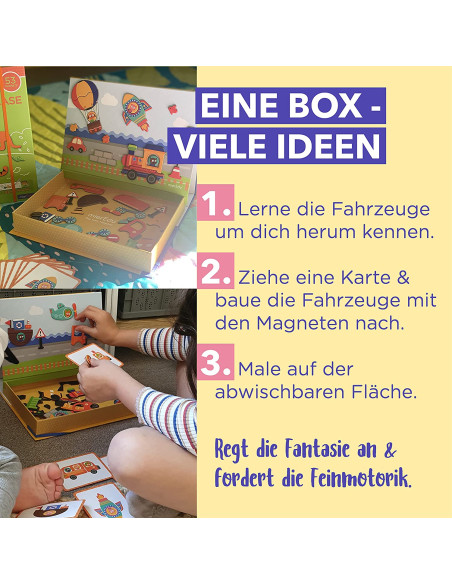 Magnetic art vehicles, juego creativo magnético - Mieredu 151