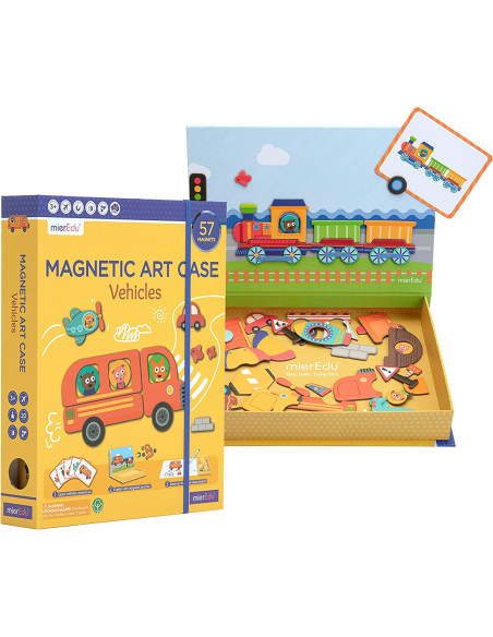Magnetic art vehicles, juego creativo magnético - Mieredu 151