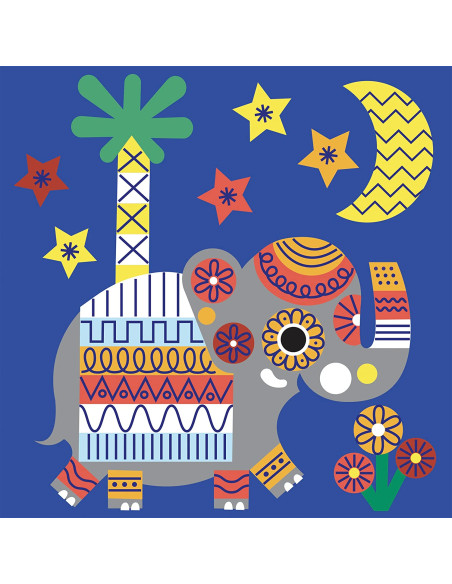 Estuche creativo Mosaicos y Pegatinas 4 años - Janod J07747