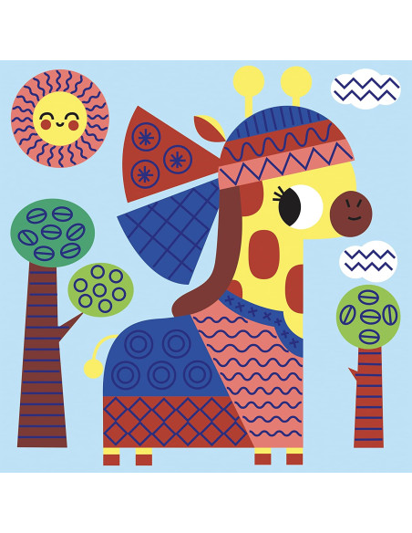 Estuche creativo Mosaicos y Pegatinas 4 años - Janod J07747