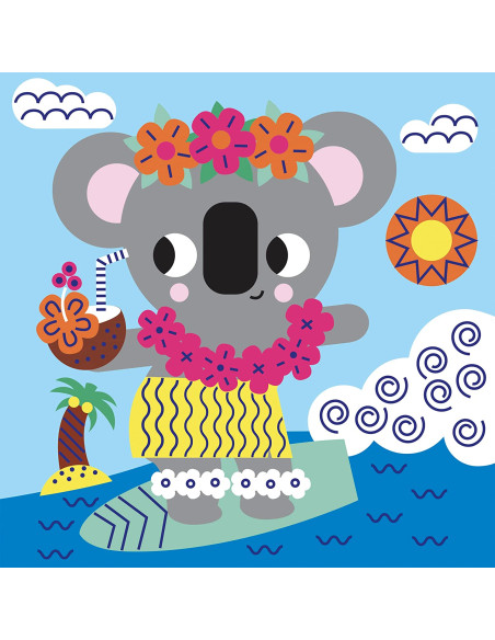 Estuche creativo Mosaicos y Pegatinas 4 años - Janod J07747