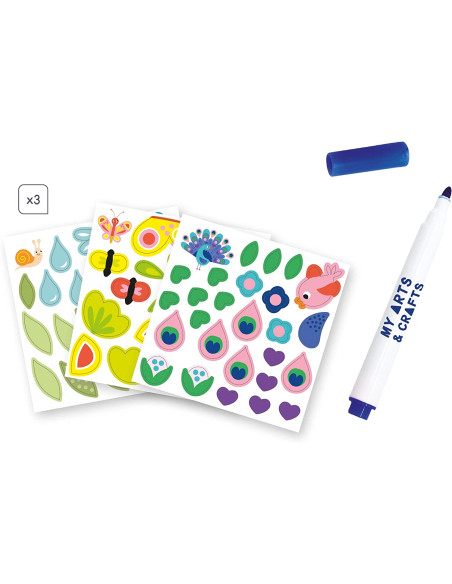 Estuche creativo Mosaicos y Pegatinas 4 años - Janod J07747