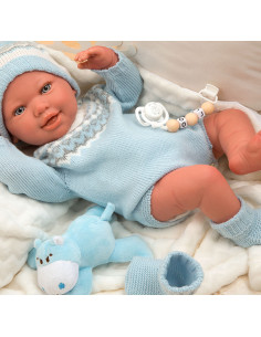 Bebé Reborn 45 cm Ibai con manta y peluche - Arias 98153 2