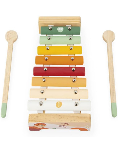 Conjunto Instrumentos Musicales de madera Sunshine - Janod J07615 Conjunto Instrumentos Musicales de madera Sunshine - Janod J07615