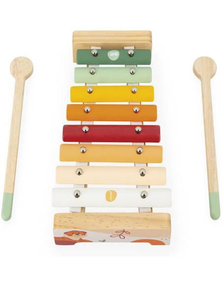 Conjunto Instrumentos Musicales de madera Sunshine - Janod J07615 Conjunto Instrumentos Musicales de madera Sunshine - Janod J07615