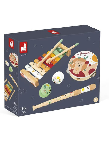 Conjunto Instrumentos Musicales de madera Sunshine - Janod J07615