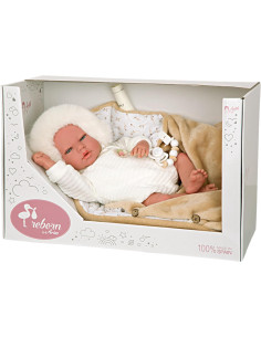 Muñeca Reborn 40 cm Alejandra  Beige con saco de dormir- Arias 98146