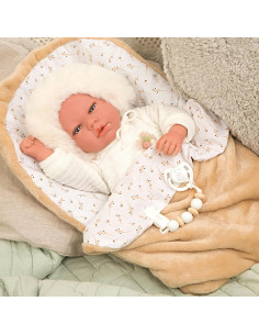 Muñeca Reborn 40 cm Alejandra  Beige con saco de dormir- Arias 98146 2