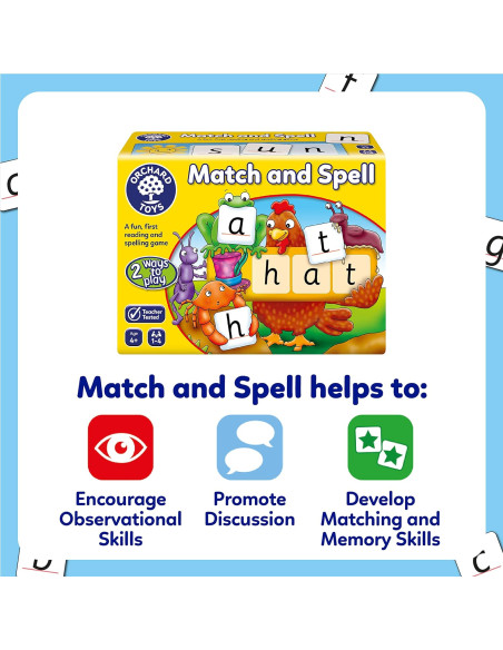 Juego busca y deletrea match and spell - Orchard Toys