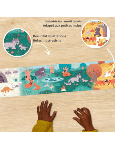 Puzle de cartón Panorámico Las Cuatro Estaciones 36 piezas - Janod J08645 2