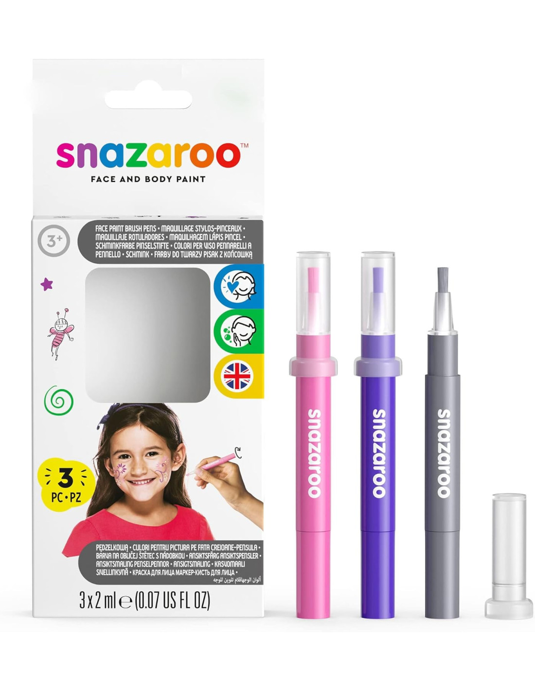 Pinceles para maquillaje infantil y pintura facial o corporal Snazaroo