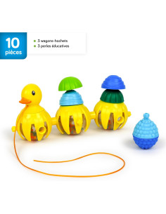 Juego de Motricidad Mi Pato para tirar y cuentas - Lalaboom BL330 2