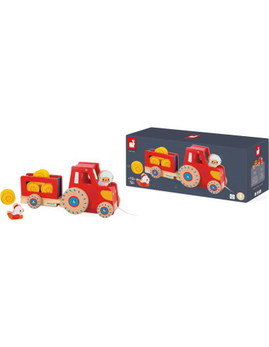 Juego de Arrastre - Tractor de tracción - Janod 03317 Juego de Arrastre - Tractor de tracción - Janod 03317