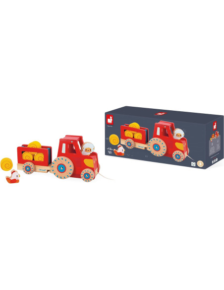 Juego de Arrastre - Tractor de tracción - Janod 03317 Juego de Arrastre - Tractor de tracción - Janod 03317