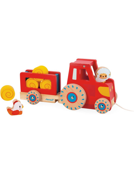 Juego de Arrastre - Tractor de tracción - Janod 03317 Juego de Arrastre - Tractor de tracción - Janod 03317