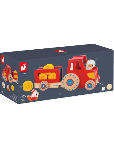 Juego de Arrastre - Tractor de tracción - Janod 03317 Juego de Arrastre - Tractor de tracción - Janod 03317