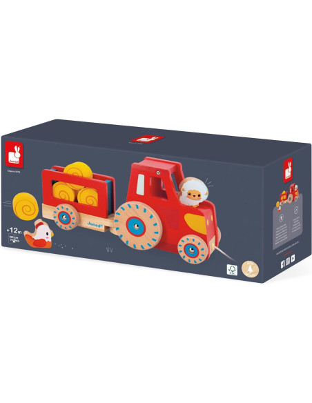 Juego de Arrastre - Tractor de tracción - Janod 03317 Juego de Arrastre - Tractor de tracción - Janod 03317