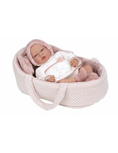 Muñeca Elegance 40 cm Andie Rosa con Capazo y Mecanismo de Lloro Try me - Arias 60812