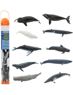 Tubo Figuras de Ballenas - Safari Toobs Ballenas Miniaturas - Safari LTD