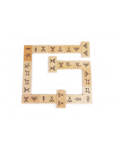 "Ancient Domino de madera clásico: diversión sin límites con Andreu Toys 16496"