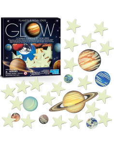 Planetas & Estrellas que brillan en la oscuridad - Planets & Nova Stars - 4M 2